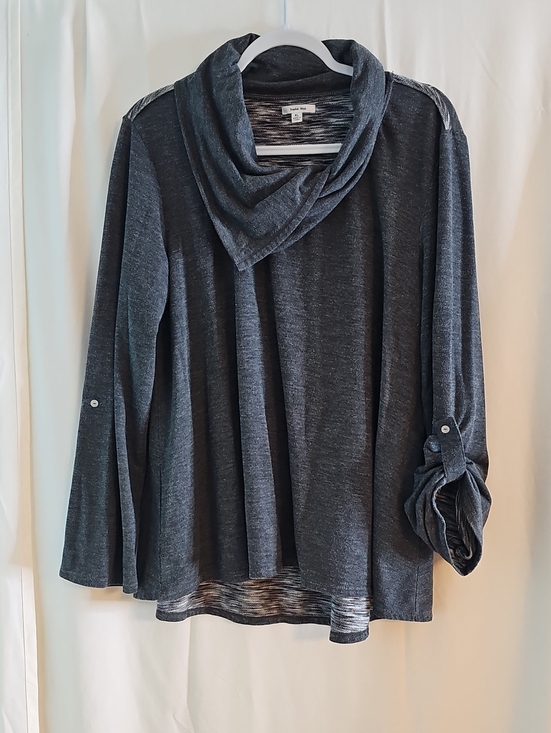 Sophie Max Sweaters - Sophie Max Cozy Cowl Neck Women's Sweater - Dark Gray